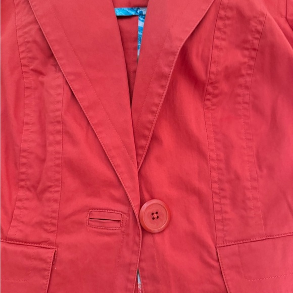 Talbots blazer jacket. New never worn. No tags. Petite size 2 or 4.  Red. - Picture 8 of 9